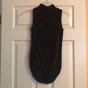 High neck one piece suit